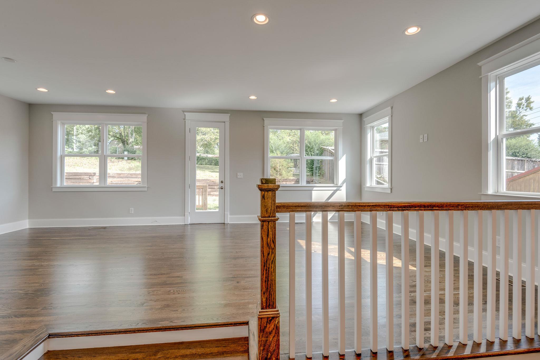 2417 B Porter Road Nashville, TN 37206 - Photo 9 of 21 Hardwood Floor in open concept living and dining area.