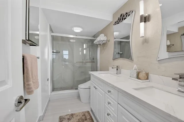 a view of a balcony with furniture