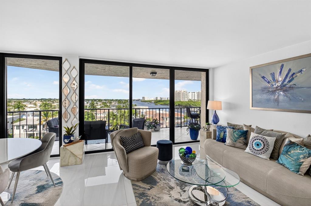 899 Jeffery Street, Unit 710 Boca Raton, FL 33487 - Photo 2 of 44 a living room with furniture and a large window