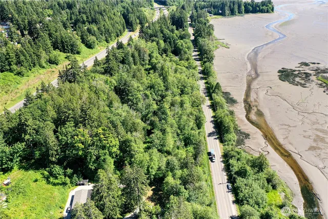 an aerial view of residential house with outdoor space