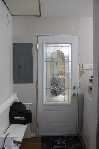 a view of a storage and utility room