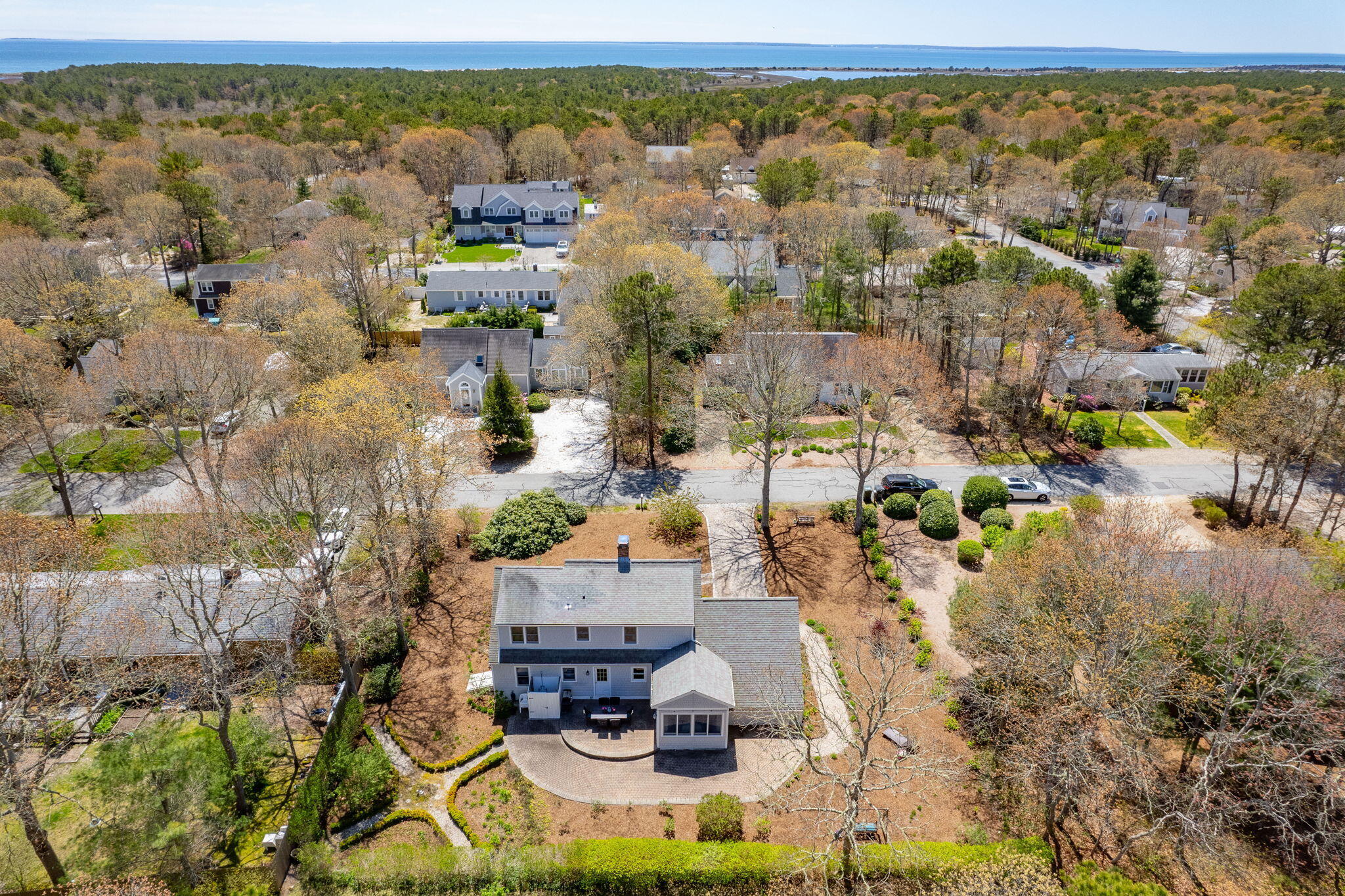 43 Neshobe Road Mashpee, MA 02649 - Photo 37 of 48 an aerial view of residential houses with outdoor space