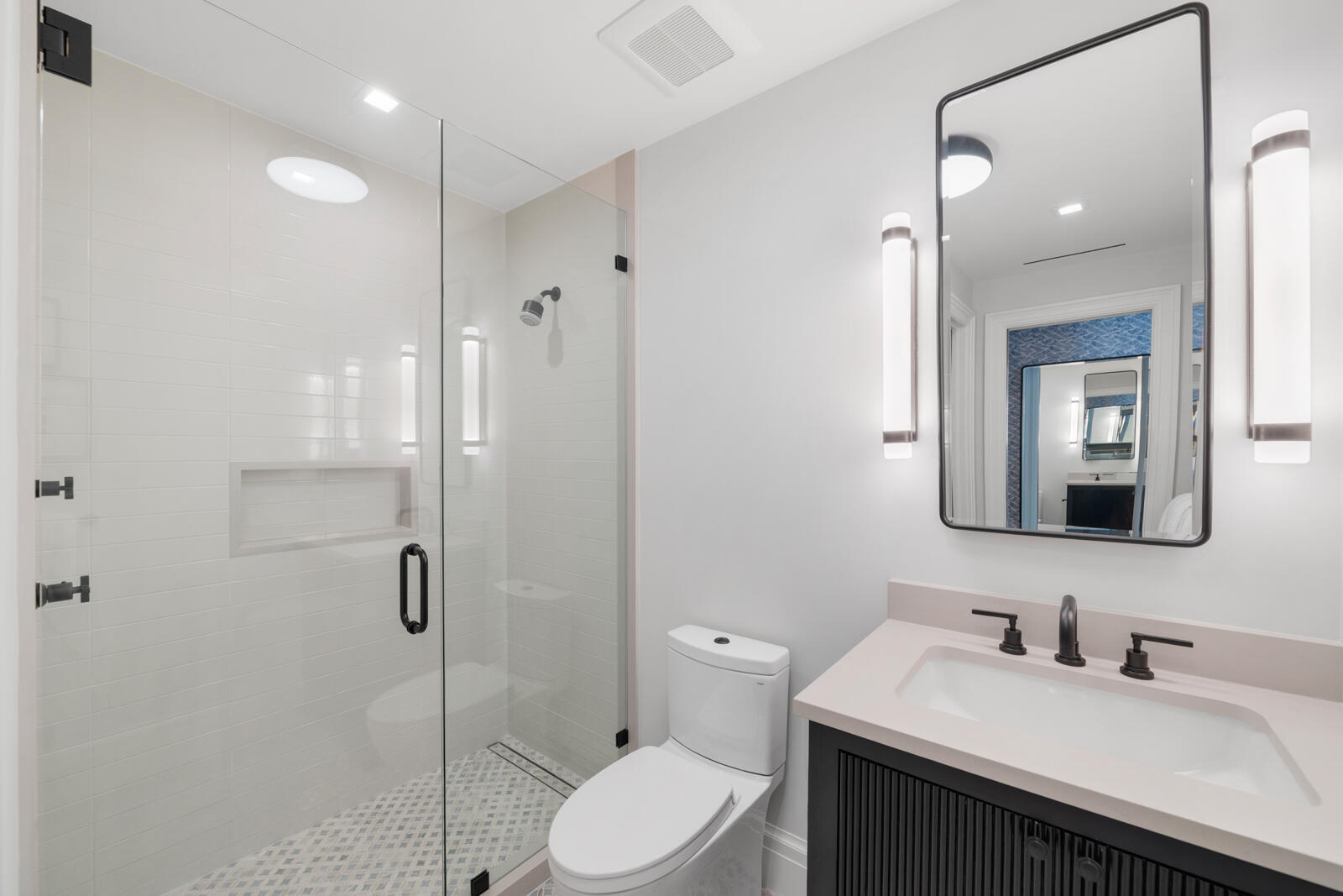 284 Monterey Road Palm Beach, FL 33480 - Photo 14 of 21 a bathroom with a sink toilet vanity and shower