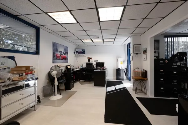 a room with furniture