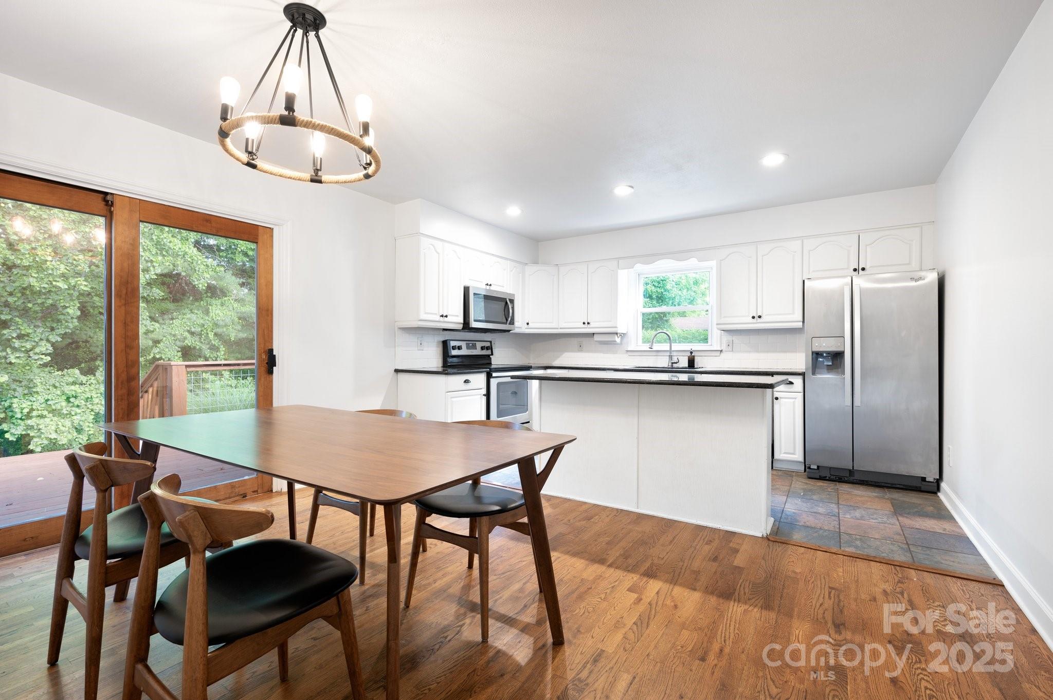 28 Spaulding Road Candler, NC 28715 - Photo 13 of 31 a view of a dining room with furniture window and wooden floor