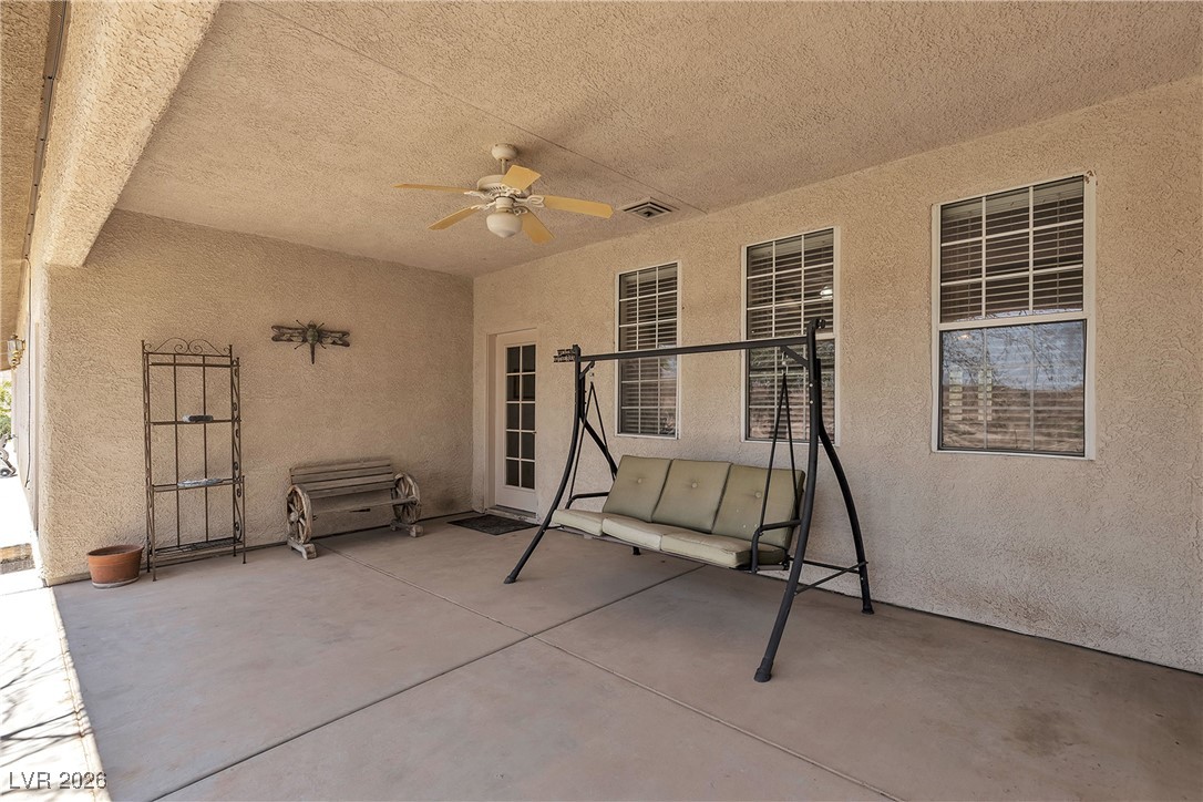 825 West Ryan Avenue Overton, NV 89040 - Photo 41 of 88 View of patio / terrace featuring a ceiling fan