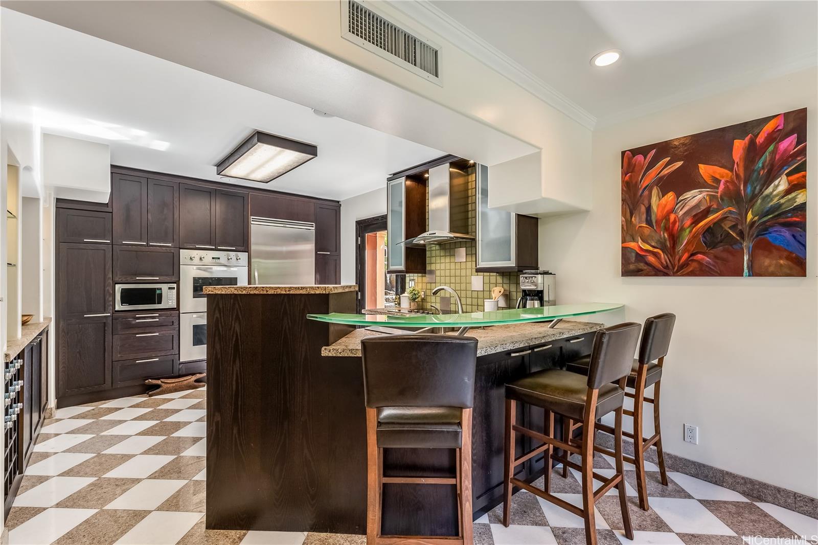 3063 Diamond Head Road Honolulu, HI 96815 - Photo 13 of 25 Kitchen with additional counter seating