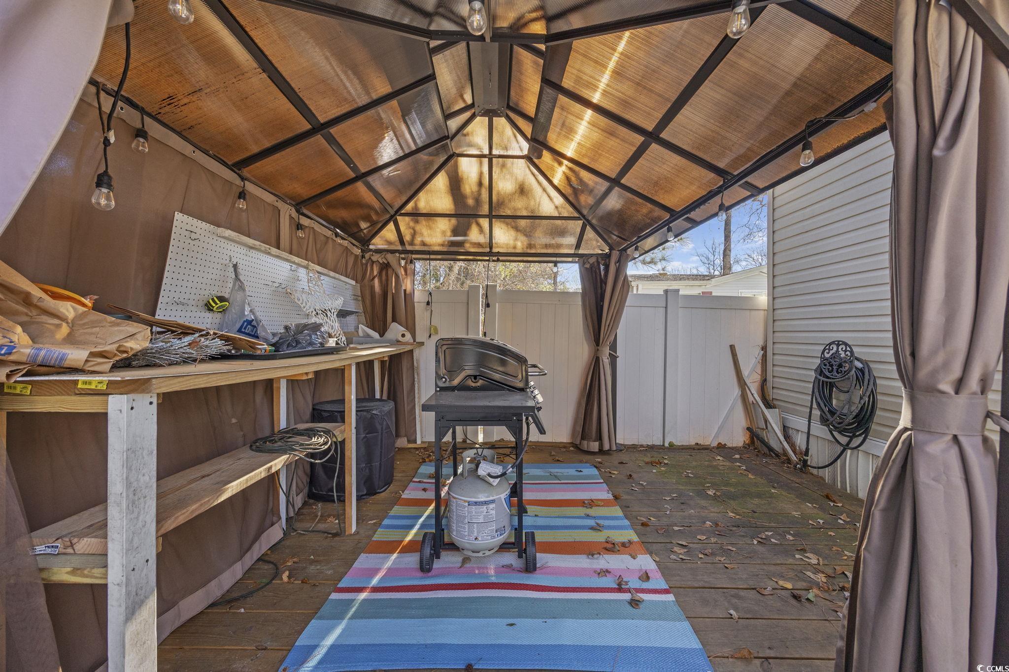 944 Pine Thicket Street Myrtle Beach, SC 29577 - Photo 23 of 27 Deck with area for grilling and a gazebo