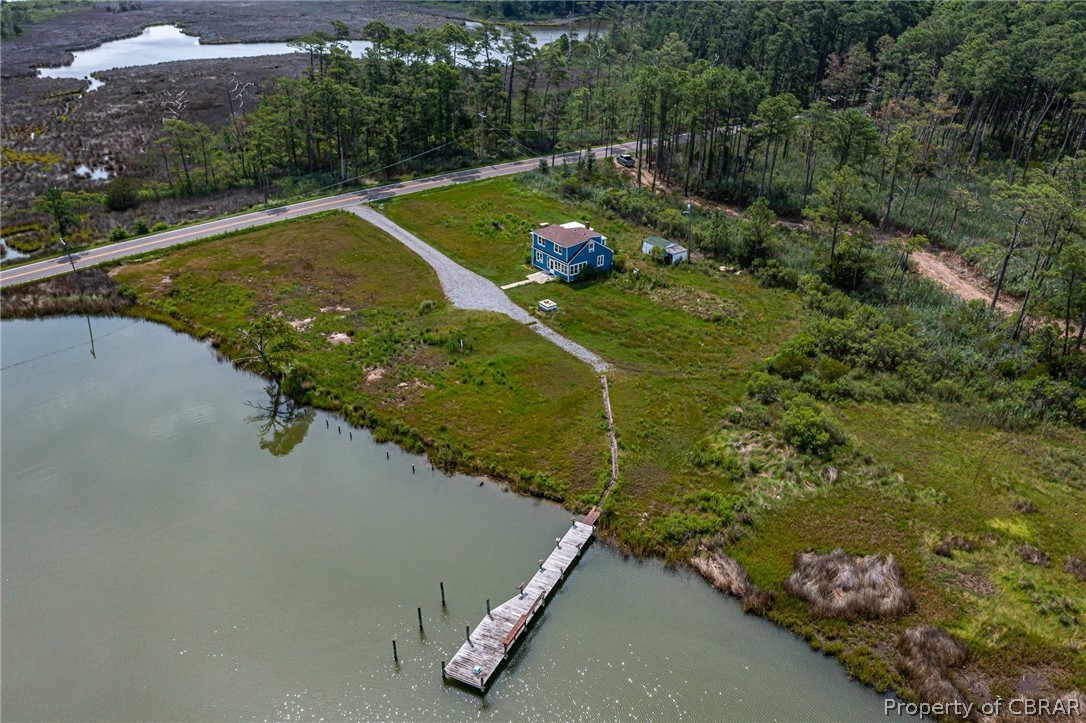 6258 Windmill Point Road White Stone, VA 22578 - Photo 1 of 34 Birds eye view of property with a water view