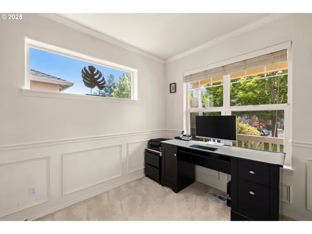 a view of workspace with a window