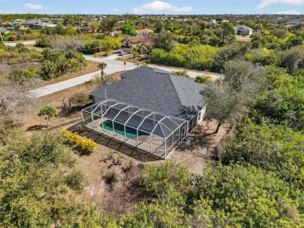 a view of a yard with an outdoor space