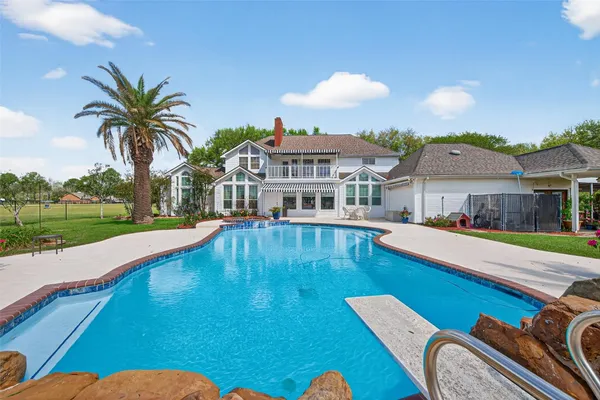 a house view with a garden space