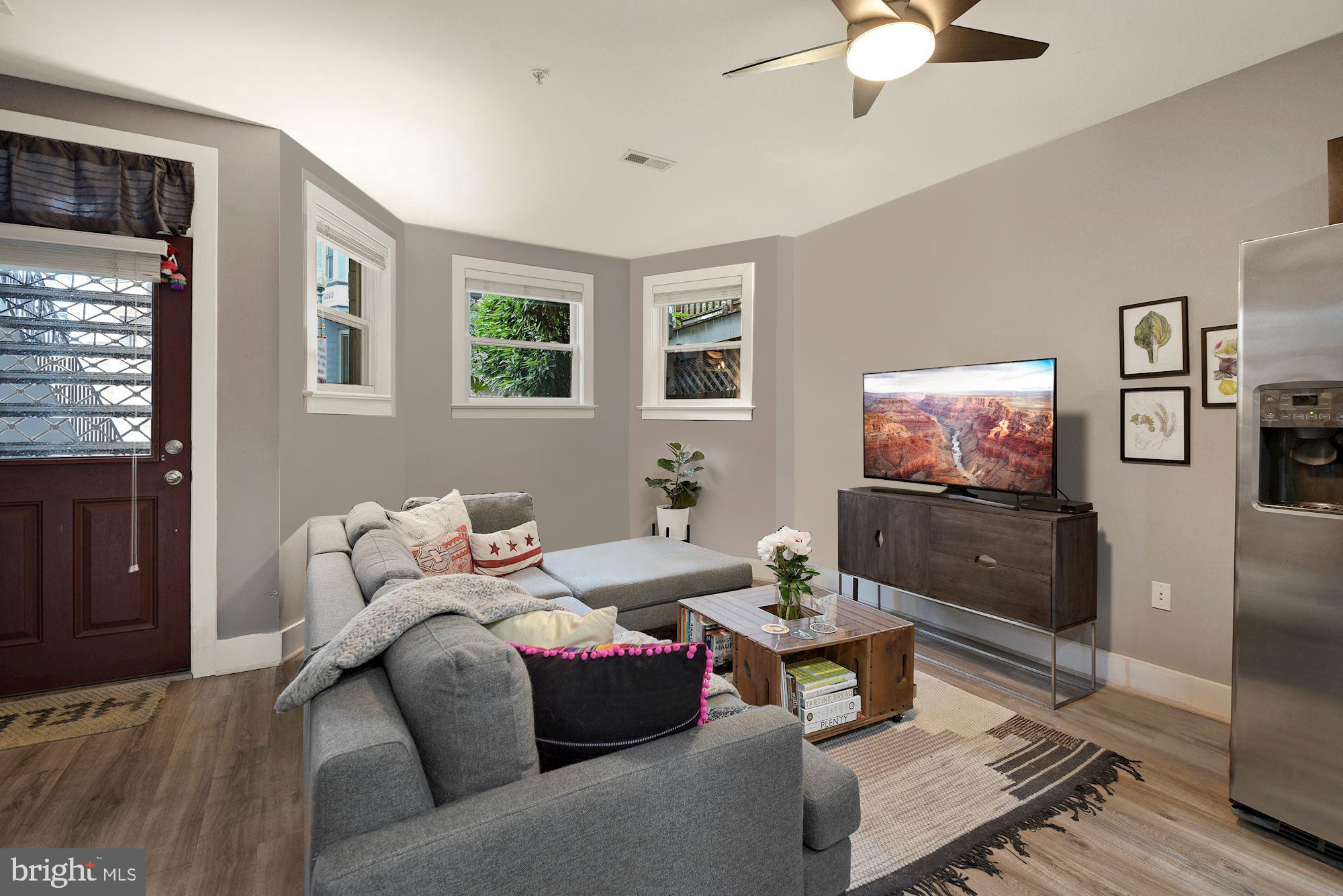 1915 6th Street Northwest, Unit B Washington, DC 20001 - Photo 3 of 11 Open Concept Living Room
