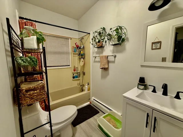a bathroom with a sink and a shower