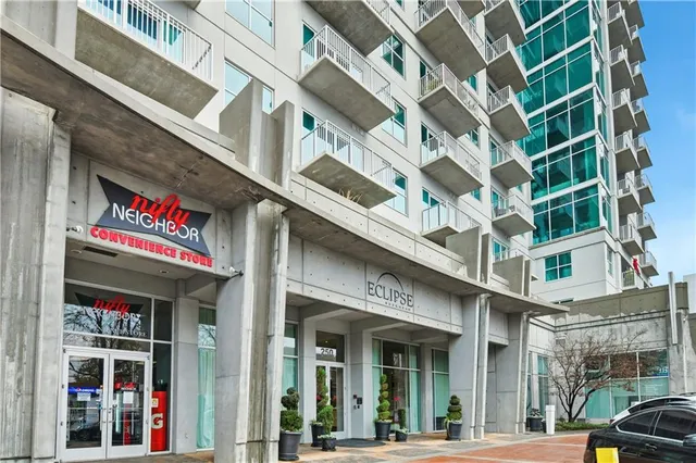 a building with glass windows