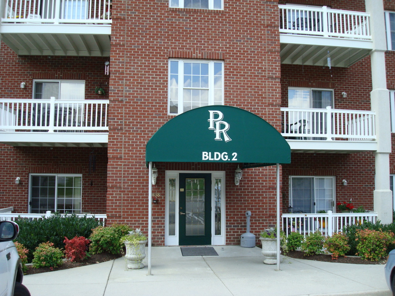 a front view of a house