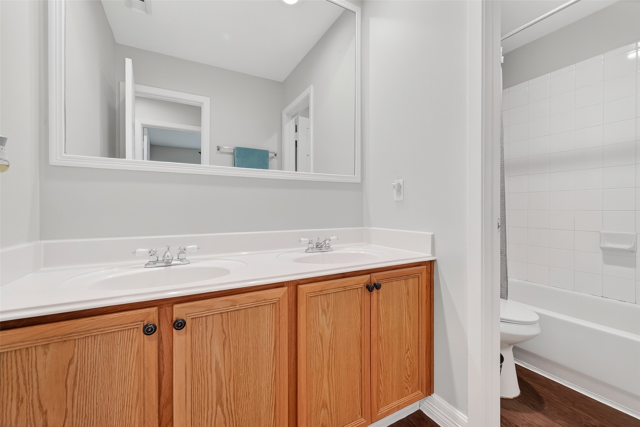 5902 Camron Point Circle Katy, TX 77449 - Photo 35 of 44 Full Bathroom featuring spacious vanity, ample storage, and clean modern design.