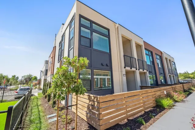 a view of a building from a balcony