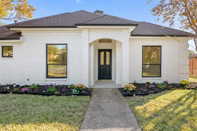 a front view of a house