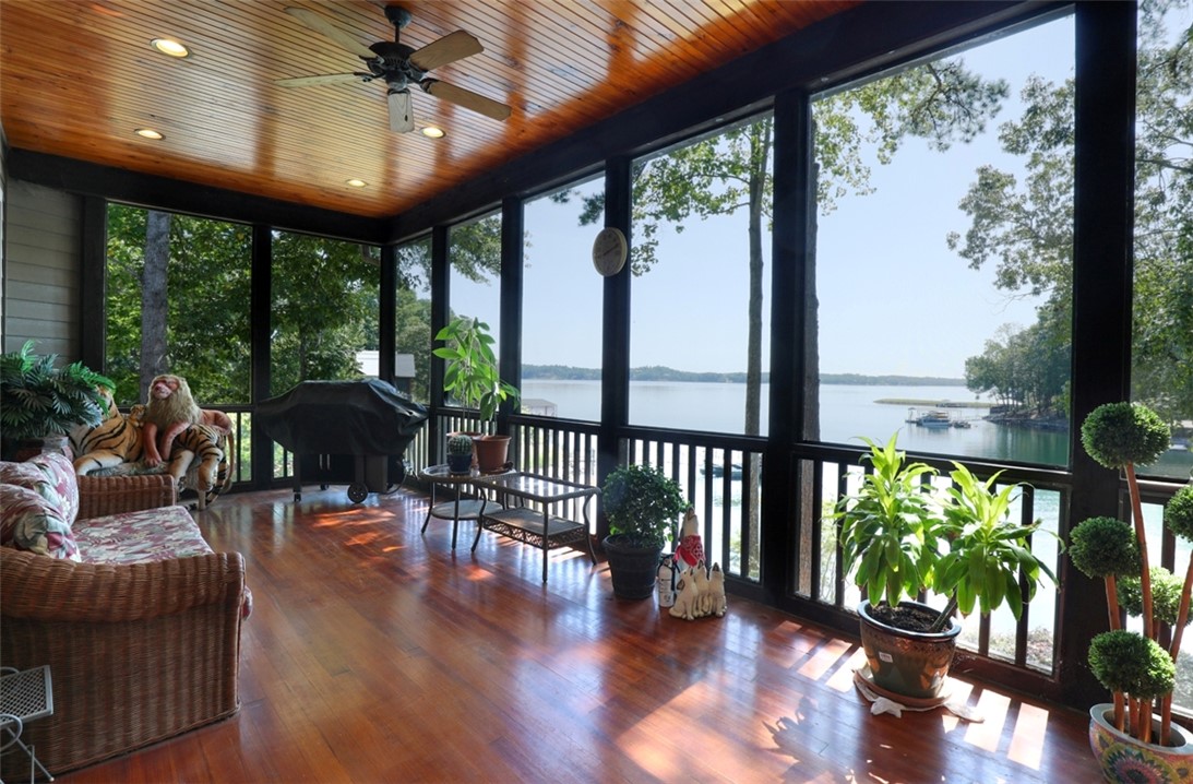 3 Horizon Pointe Lane Salem, SC 29676 - Photo 18 of 30 This inviting porch features beautiful wood flooring, a ceiling fan, and offers serene waterfront views.