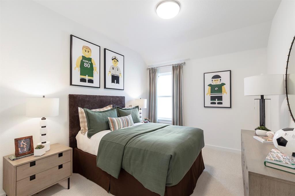 11505 Hardwick Road Haslet, TX 76052 - Photo 30 of 39 a bedroom with a bed and a lamp on dresser