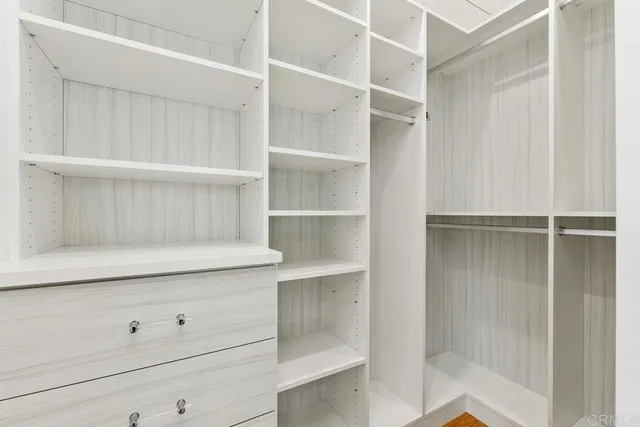 a close view of closet