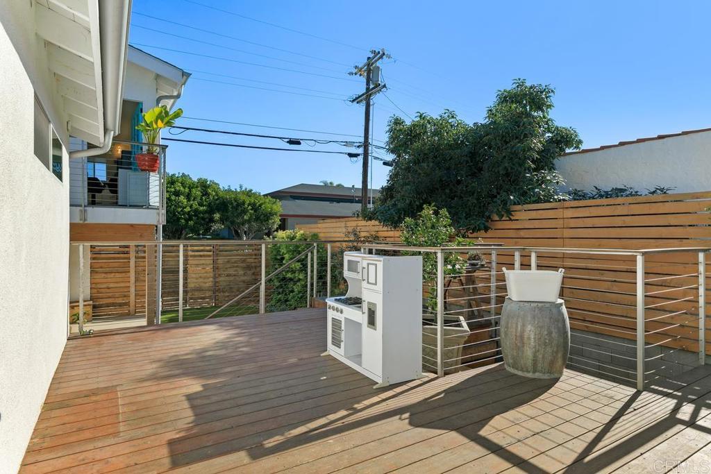 721 3rd Street Encinitas, CA 92024 - Photo 36 of 36 a view of a balcony with wooden floor and fence