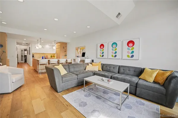 a living room with furniture and a couch