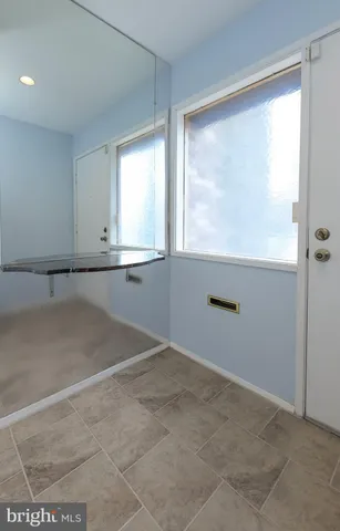 an empty room with a window