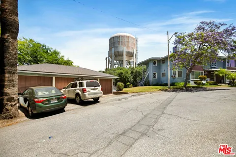 a car parked in front of a house