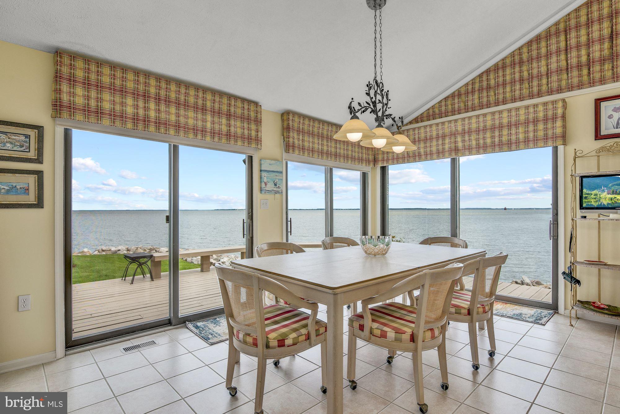 2133 Beach Haven Road Annapolis, MD 21409 - Photo 14 of 40 Breakfast Rm & Sliders to Waterside Deck