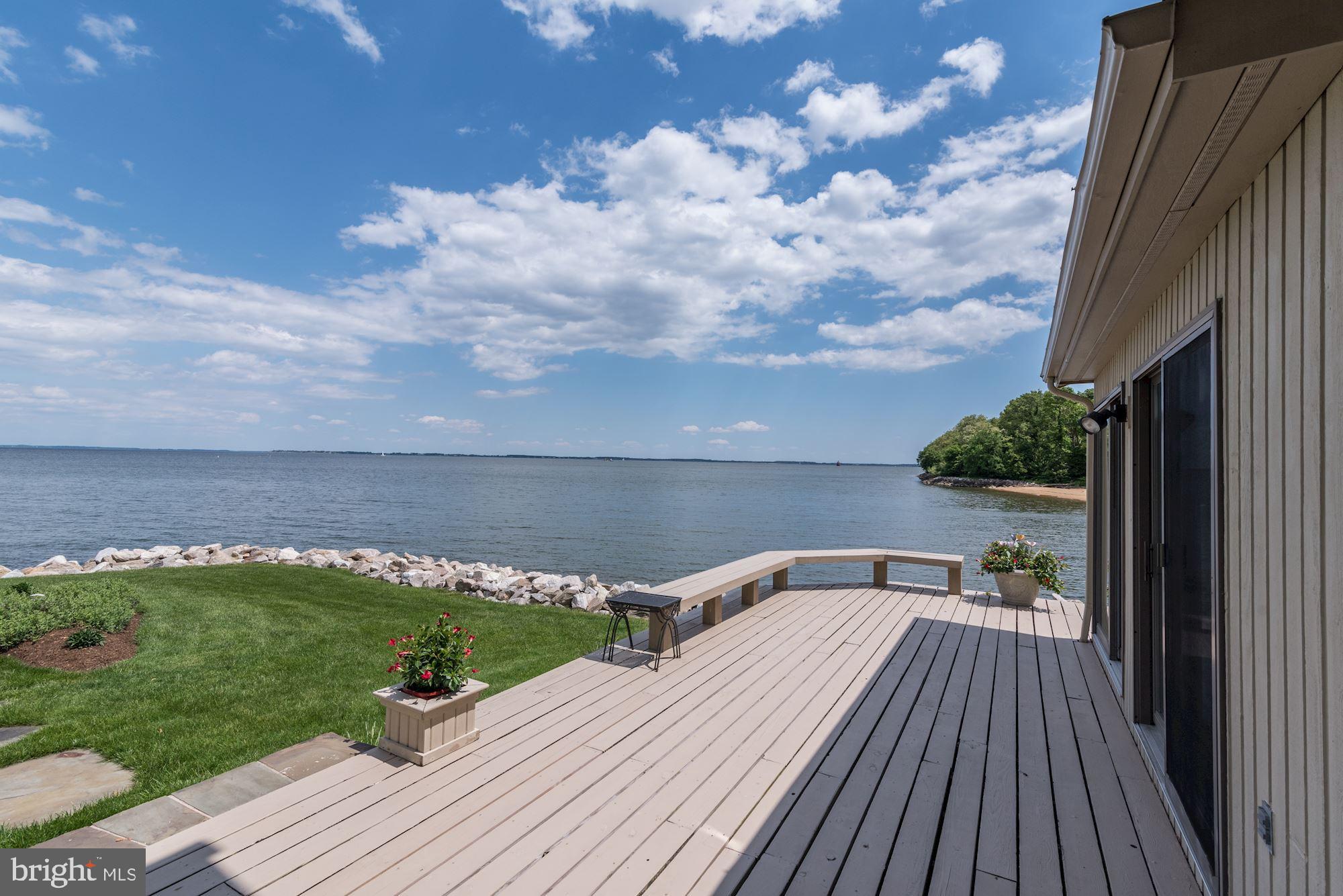 2133 Beach Haven Road Annapolis, MD 21409 - Photo 31 of 40 Expansive Waterside Deck & Built-in Bench