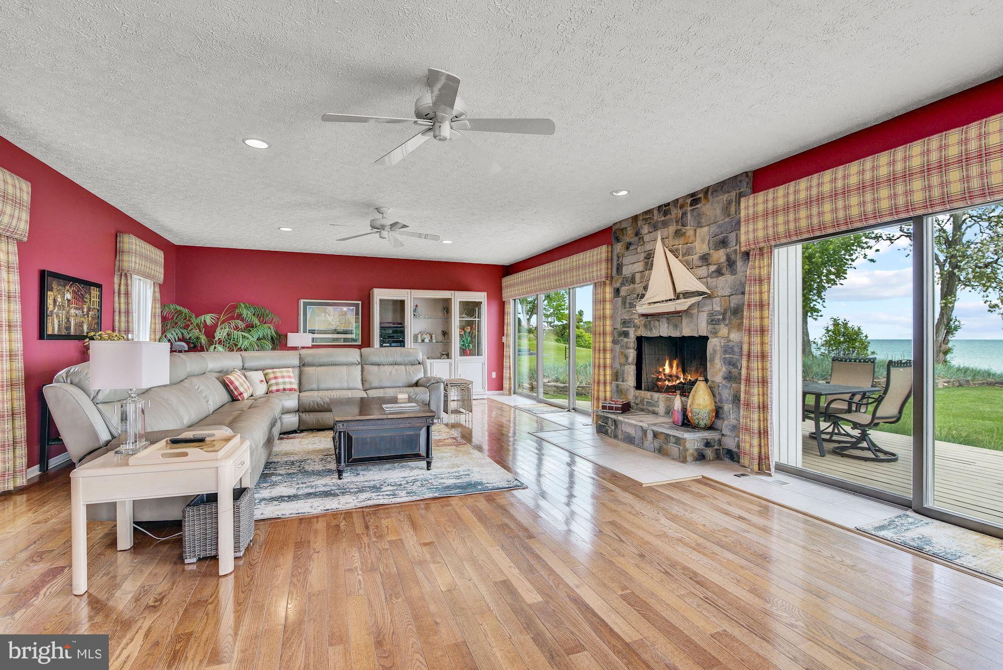 2133 Beach Haven Road Annapolis, MD 21409 - Photo 10 of 40 Family Rm, Fireplace & 2-Over-sized Anderson Slid