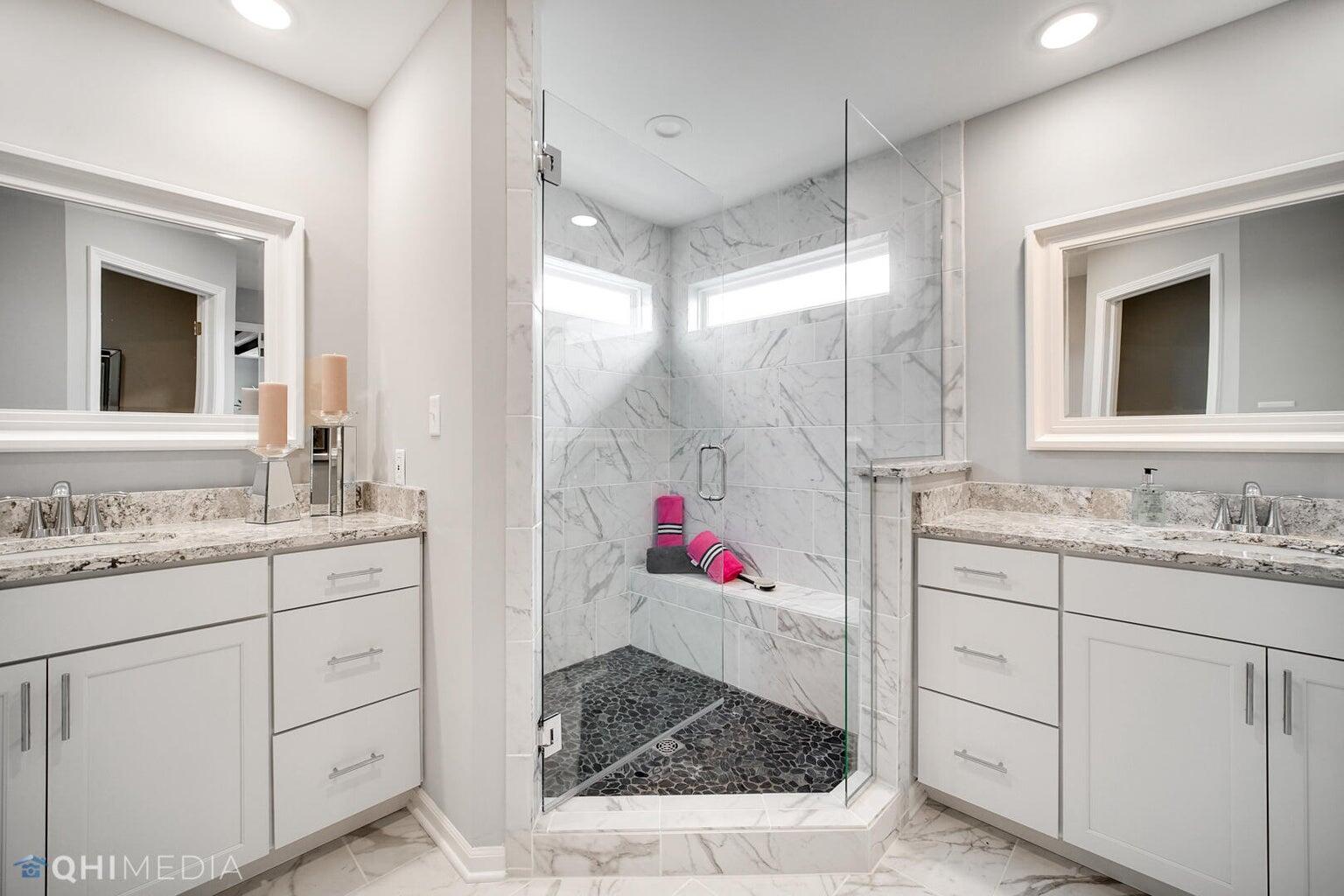 2845 East 105th Avenue Crown Point, IN 46307 - Photo 21 of 24 a bathroom with a granite countertop sink and a mirror