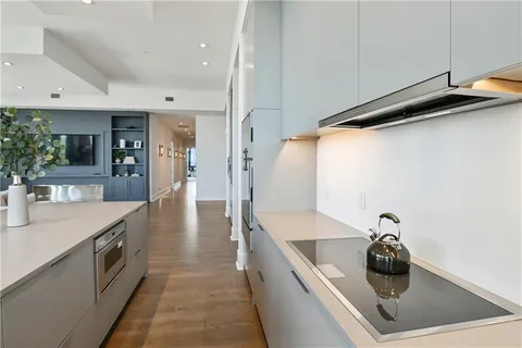 a view of a glass door and balcony