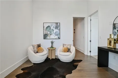 a view of a city with tall buildings