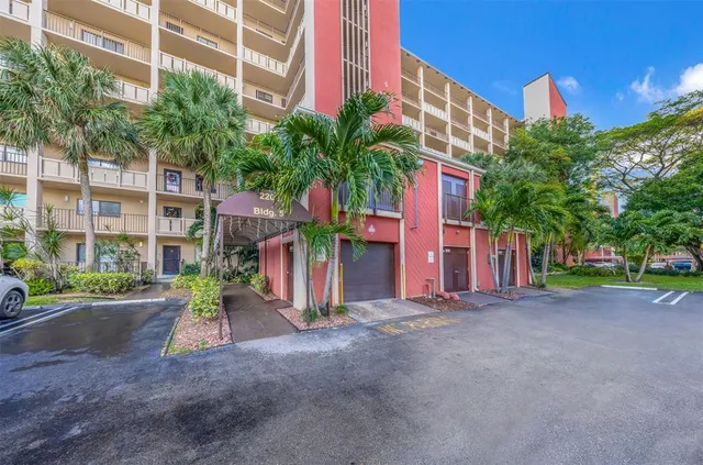 a view of a street with a building in front of it