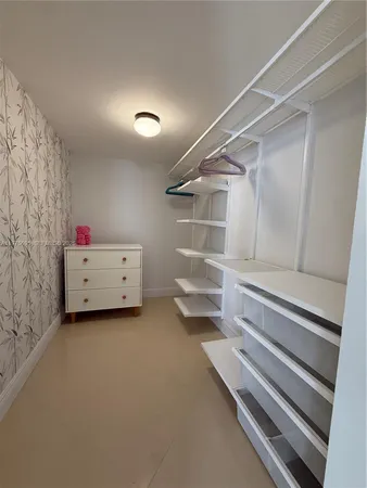 a storage room with stairs