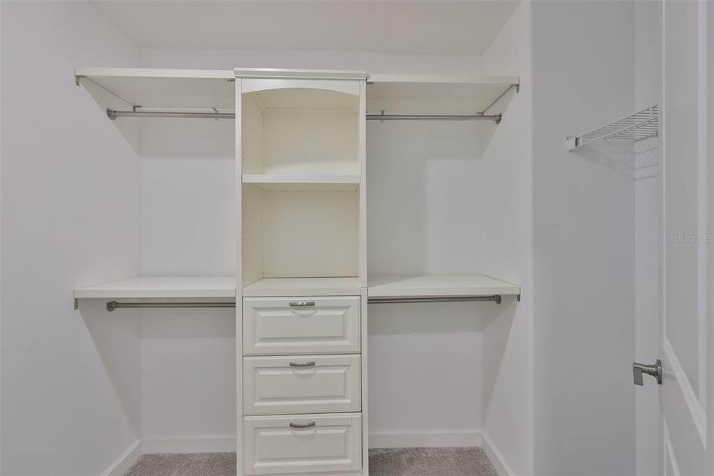 11454 Freshwater Ridge Drive Riverview, FL 33569 - Photo 36 of 65 a view of walk in closet with empty racks