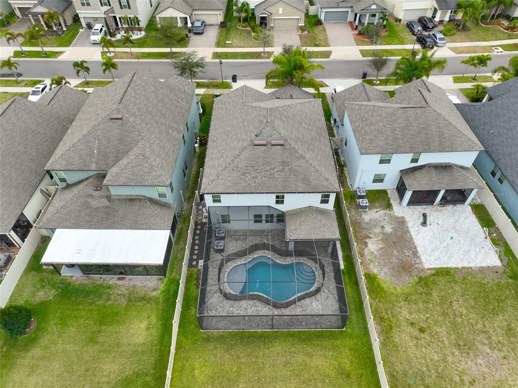 11454 Freshwater Ridge Drive Riverview, FL 33569 - Photo 47 of 65 an aerial view of a house with swimming pool