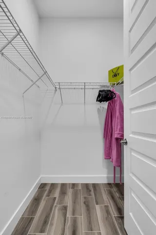 a view of a walk in closet