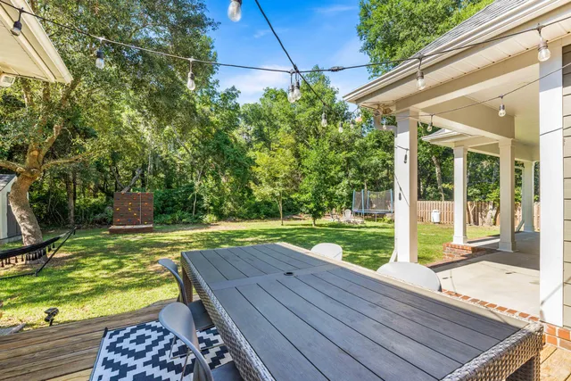 a view of a terrace with sitting area