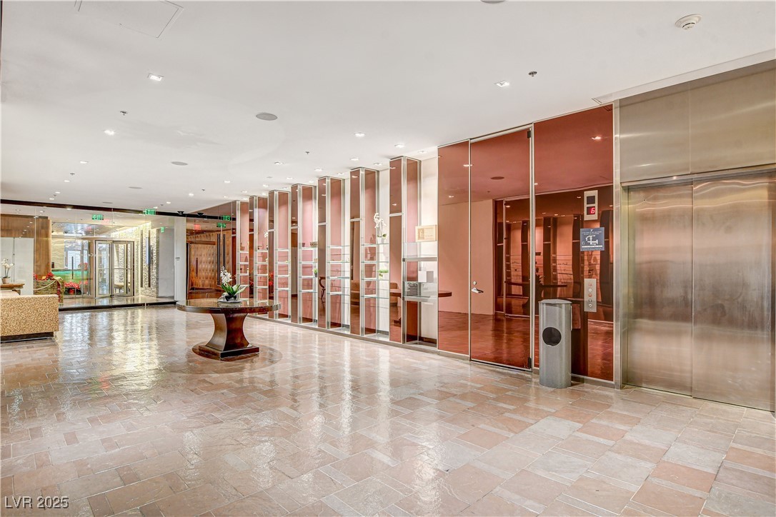 4381 West Flamingo Road, Unit 1121 Las Vegas, NV 89103 - Photo 30 of 33 Building lobby featuring recessed lighting