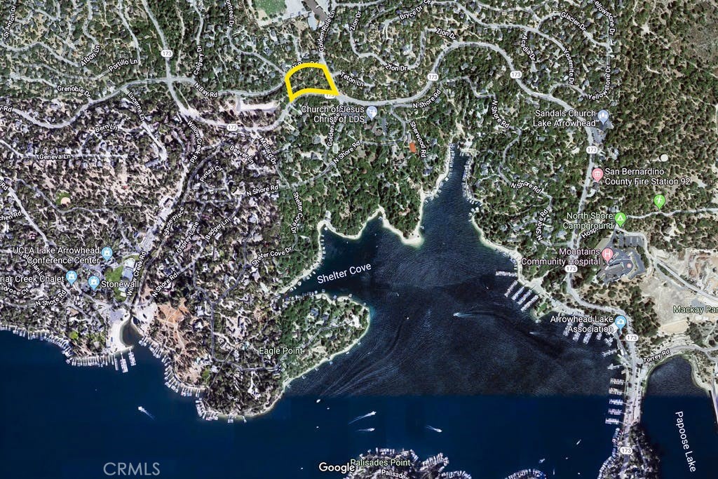 0 North Bay Road Lake Arrowhead, CA 92352 - Photo 6 of 16 a view of a tree in a backyard