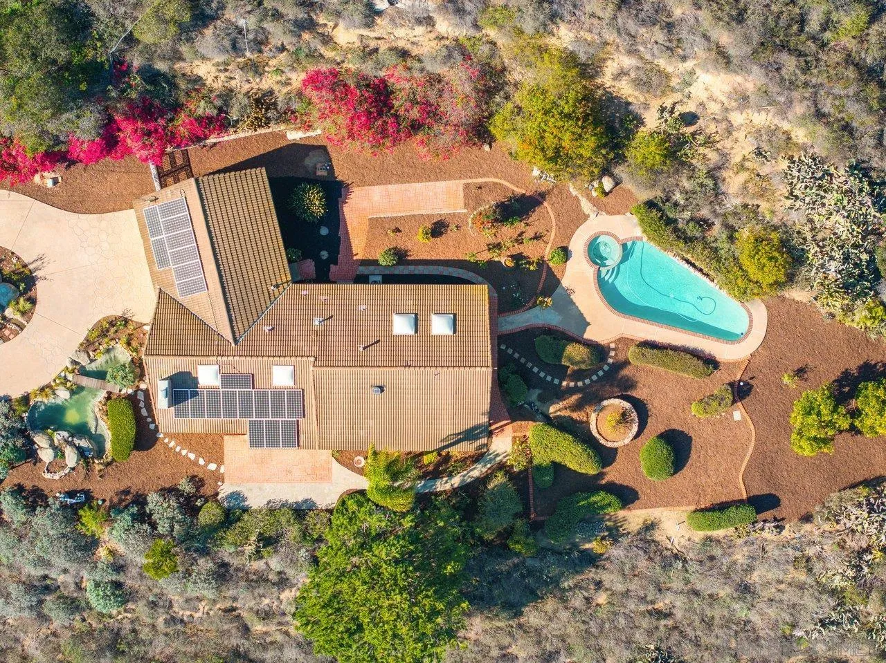 2169 Rockhoff Road Escondido, CA 92026 - Photo 5 of 22 an aerial view of a house with a yard and a large tree