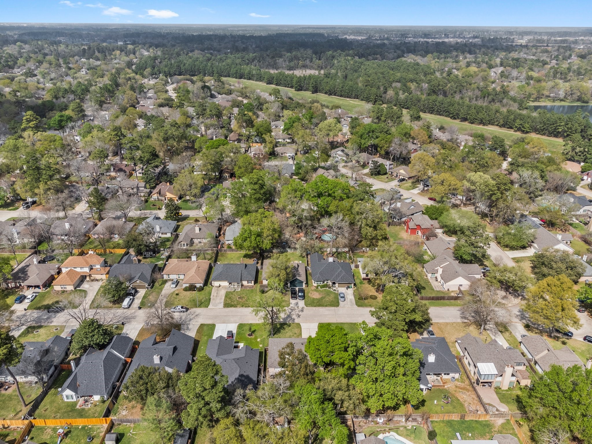 2110 Creston Drive Spring, TX 77386 - Photo 39 of 50 an aerial view of residential houses with outdoor space