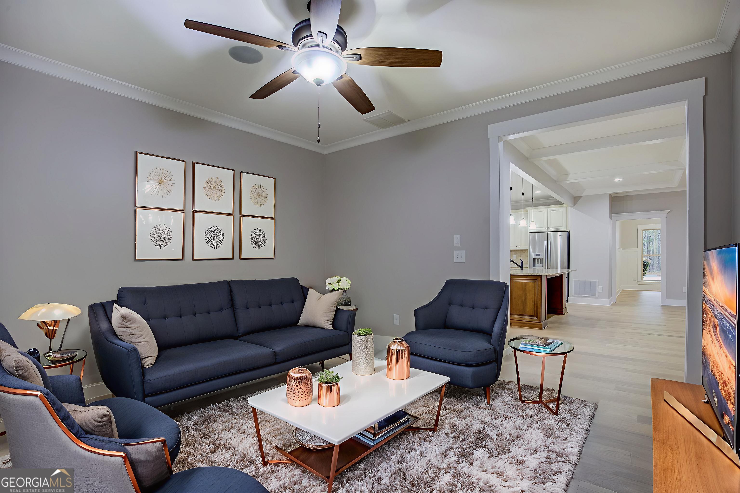 284 Sowell Road McDonough, GA 30252 - Photo 24 of 48 a living room with furniture ceiling fan and a window