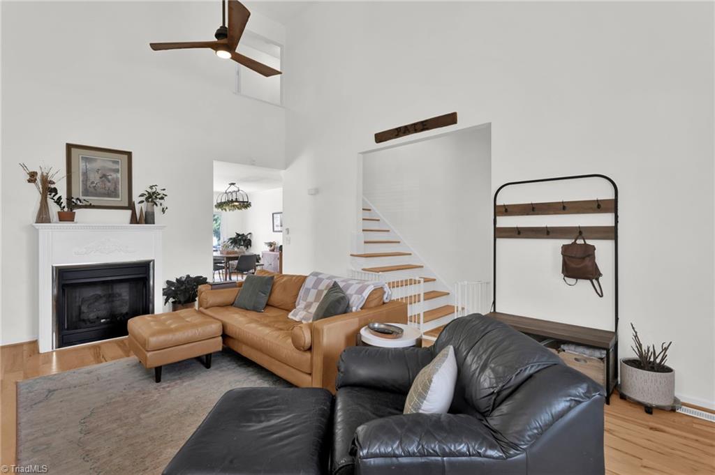 3564 Millie Lane Pfafftown, NC 27040 - Photo 6 of 40 Living room with gas log fireplace