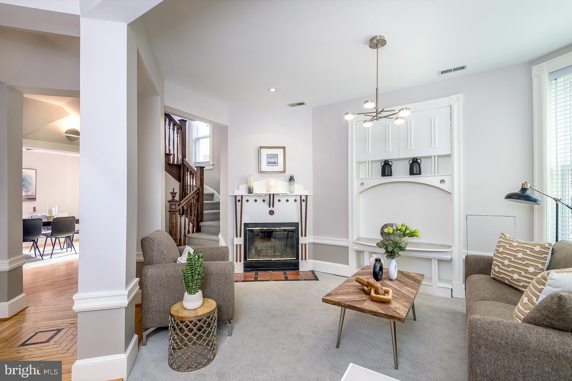 709 3rd Street Northeast Washington, DC 20002 - Photo 4 of 39 ...with working fireplace and built-ins