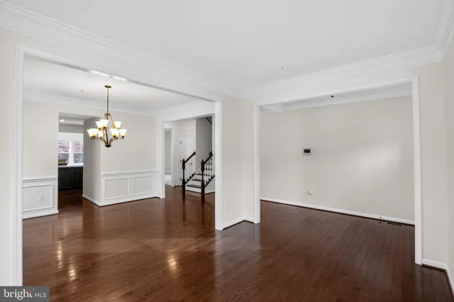 a view of a livingroom with a hard wood floor